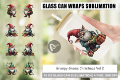 Glass Can Grumpy Gnome Christmas Product Image 1