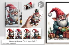 Digital Paper Grumpy Gnome Christmas Product Image 1