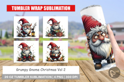 Tumbler Grumpy Gnome Christmas Product Image 1