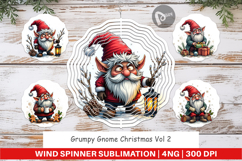 Wind Spinner Grumpy Gnome Christmas Product Image 1