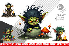 Grumpy Goblin Clipart Product Image 1
