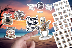 Grumpy Gothic Summerween Sticker Product Image 1
