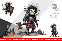 Grumpy Knight Clipart Product Image 1