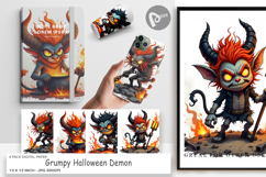 Digital Paper Grumpy Demon Product Image 1