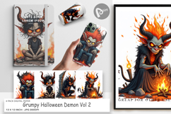 Digital Paper Grumpy Demon Product Image 1