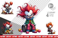 Grumpy Clown Clipart Product Image 1