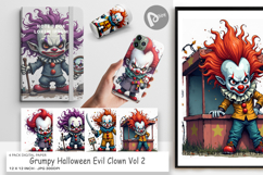 Digital Paper Grumpy Clown Product Image 1