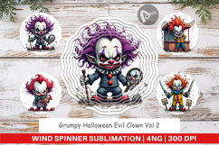 Wind Spinner Grumpy Clown Product Image 1