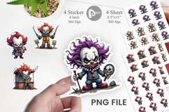 Grumpy Clown Sticker Product Image 1