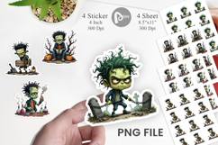 Grumpy Frankenstein Sticker Product Image 1