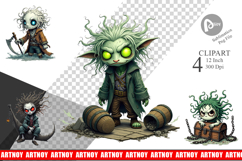 Grumpy Pirate Ghost Clipart Product Image 1