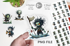 Grumpy Pirate Ghost Sticker Product Image 1
