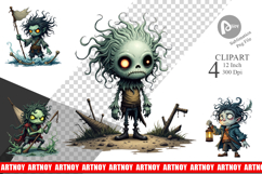 Grumpy Pirate Ghost Clipart Product Image 1