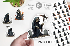 Grumpy Grim Reaper Sticker Product Image 1