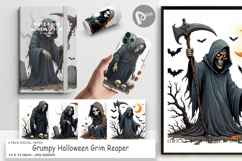 Digital Paper Grumpy Grim Reaper Product Image 1