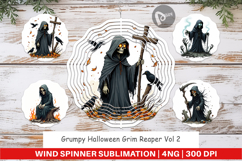 Wind Spinner Grumpy Grim Reaper Product Image 1
