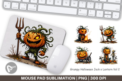 Mouse Pad Grumpy Jack o Lantern Product Image 1