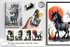 Digital Paper Grumpy Phantom Horse Product Image 1