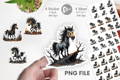 Grumpy Phantom Horse Sticker Product Image 1