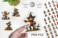 Grumpy Scarecrow Sticker Product Image 1