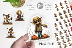 Grumpy Scarecrow Sticker Product Image 1