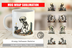 Mug Wrap Grumpy Skeleton Product Image 1