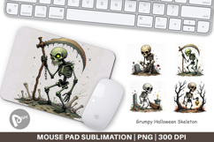 Mouse Pad Grumpy Skeleton Product Image 1