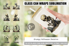 Glass Can Grumpy Skeleton Product Image 1