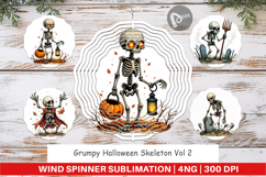 Wind Spinner Grumpy Skeleton Product Image 1