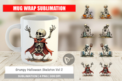 Mug Wrap Grumpy Skeleton Product Image 1