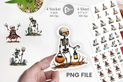 Grumpy Skeleton Sticker Product Image 1
