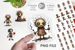 Grumpy Voodoo Doll Sticker Product Image 1