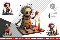 Grumpy Voodoo Doll Clipart Product Image 1