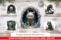 Wind Spinner Grumpy Werewolf Product Image 1