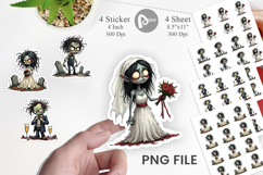Grumpy Zombie Couple Sticker Product Image 1