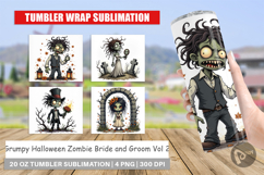 Tumbler Grumpy Zombie Couple Product Image 1