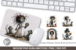 Mouse Pad Grumpy Zombie Couple Product Image 1