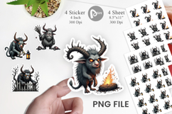 Grumpy Krampus Sticker Product Image 1