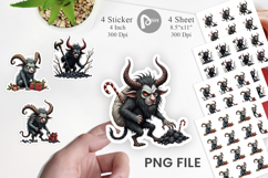 Grumpy Krampus Sticker Product Image 1