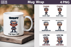 Grumpy Old Man Mug Wrap | Fathers Day Mug Sublimation Product Image 1