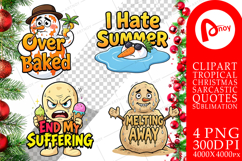 Grumpy Melting Snowman Sublimation Product Image 1