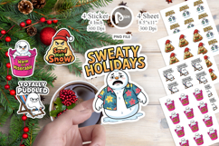 Grumpy Melting Snowman Sticker Product Image 1