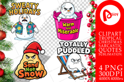 Grumpy Melting Snowman Sublimation Product Image 1