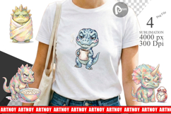 Grumpy Monday Dino Sublimation Product Image 1
