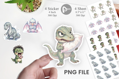 Grumpy Monday Dino Sticker Product Image 1