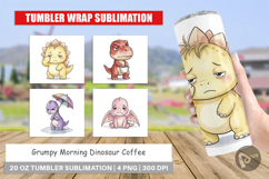 Grumpy Morning Dinosaur Tumbler Product Image 1
