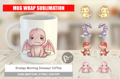 Grumpy Morning Dinosaur Mug Wrap Product Image 1