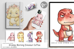 Grumpy Morning Dinosaur Digital Paper Product Image 1