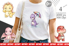 Grumpy Morning Dino Sublimation Product Image 1