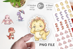 Grumpy Morning Dinosaur Sticker Product Image 1